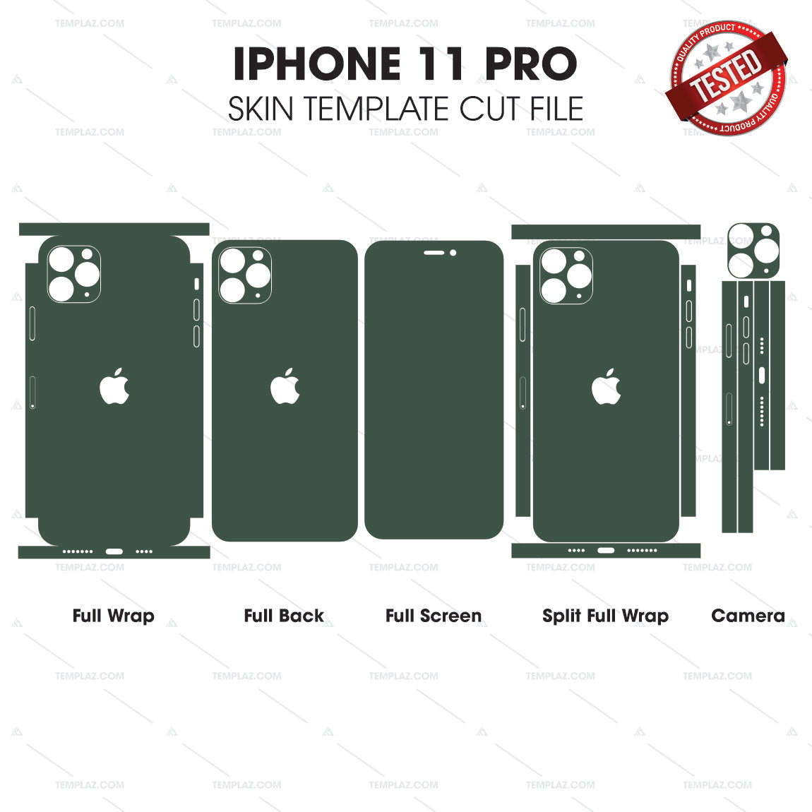 IPhone 11 Pro Skin Template Vector Cut File Bundle