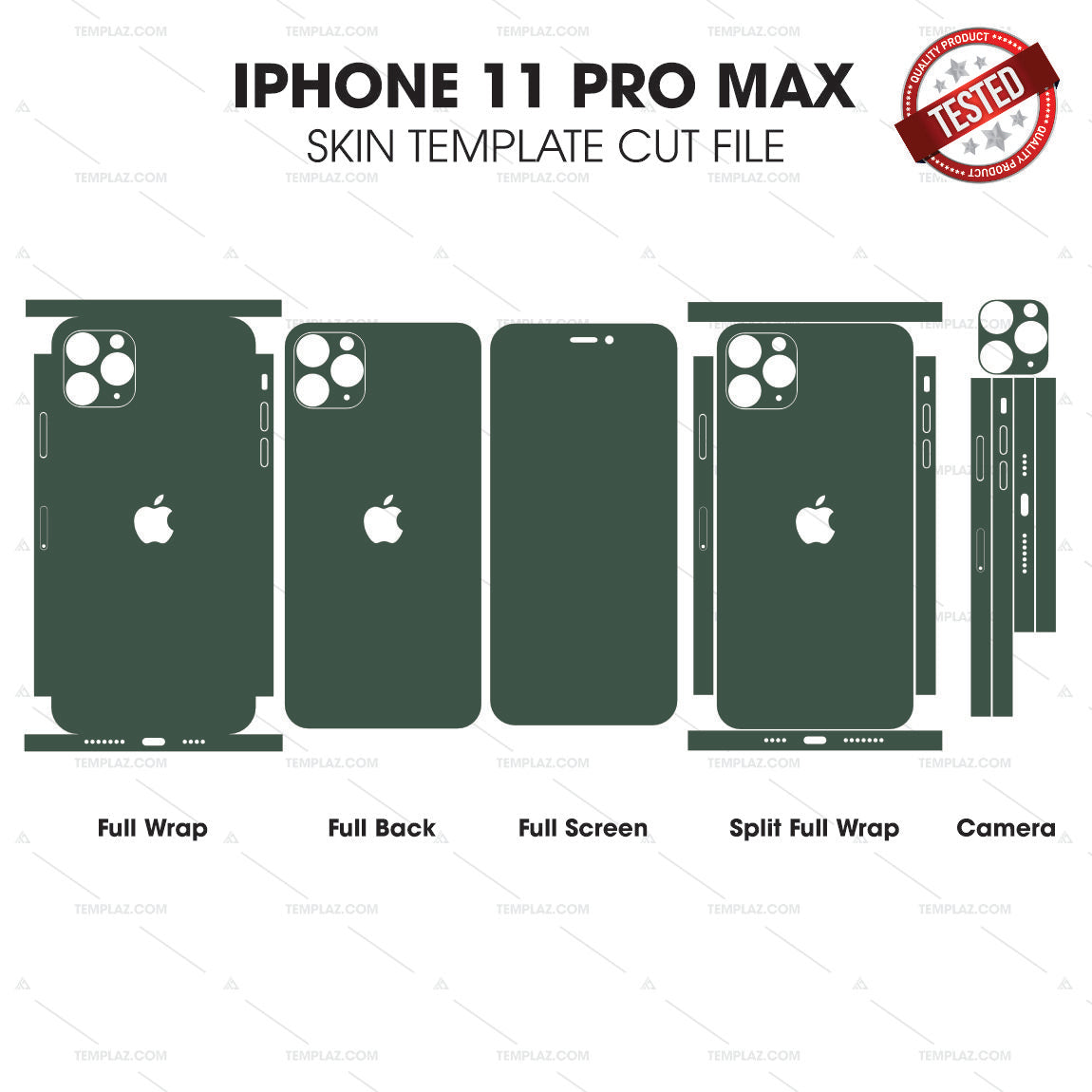 IPhone 11 Pro Max Skin Template Vector Cut File Bundle