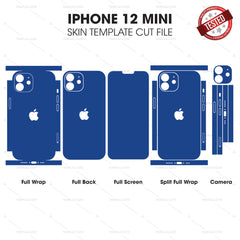 IPhone 12 Mini Skin Template Vector Cut File Bundle