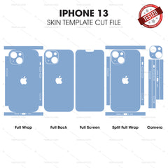 iPhone 13 Skin Template Vector Cut File Bundle