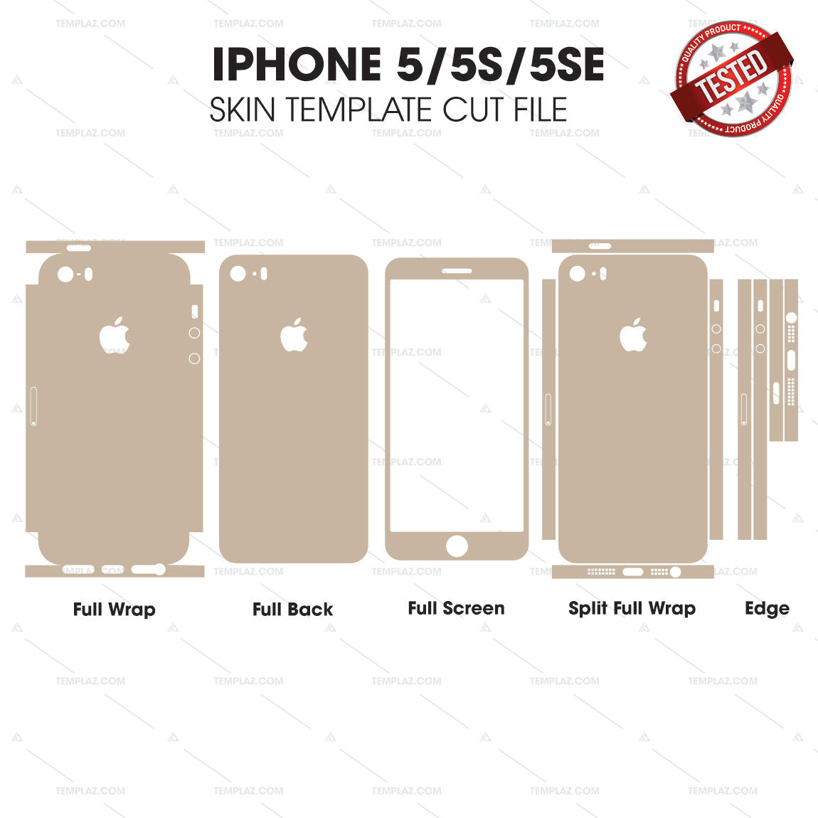 IPhone 5 / 5s / 5 SE Skin Template Vector Cut File Bundle