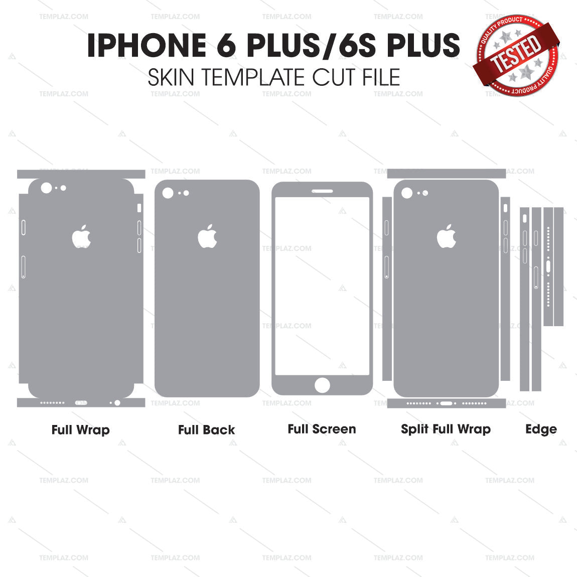 IPhone 6 Plus / 6s Plus Skin Template Vector Cut File Bundle