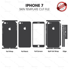 iPhone 7 Skin Template Vector Cut File Bundle