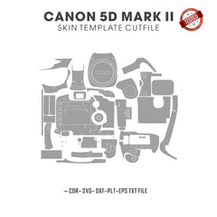 Canon 5D Mark II Skin Template Vector Cut Files