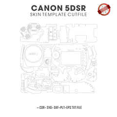 Canon EOS 5DS R Skin Template Vector Cut Files