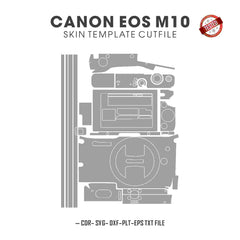 Canon EOS M10 Skin Template Vector Cut Files