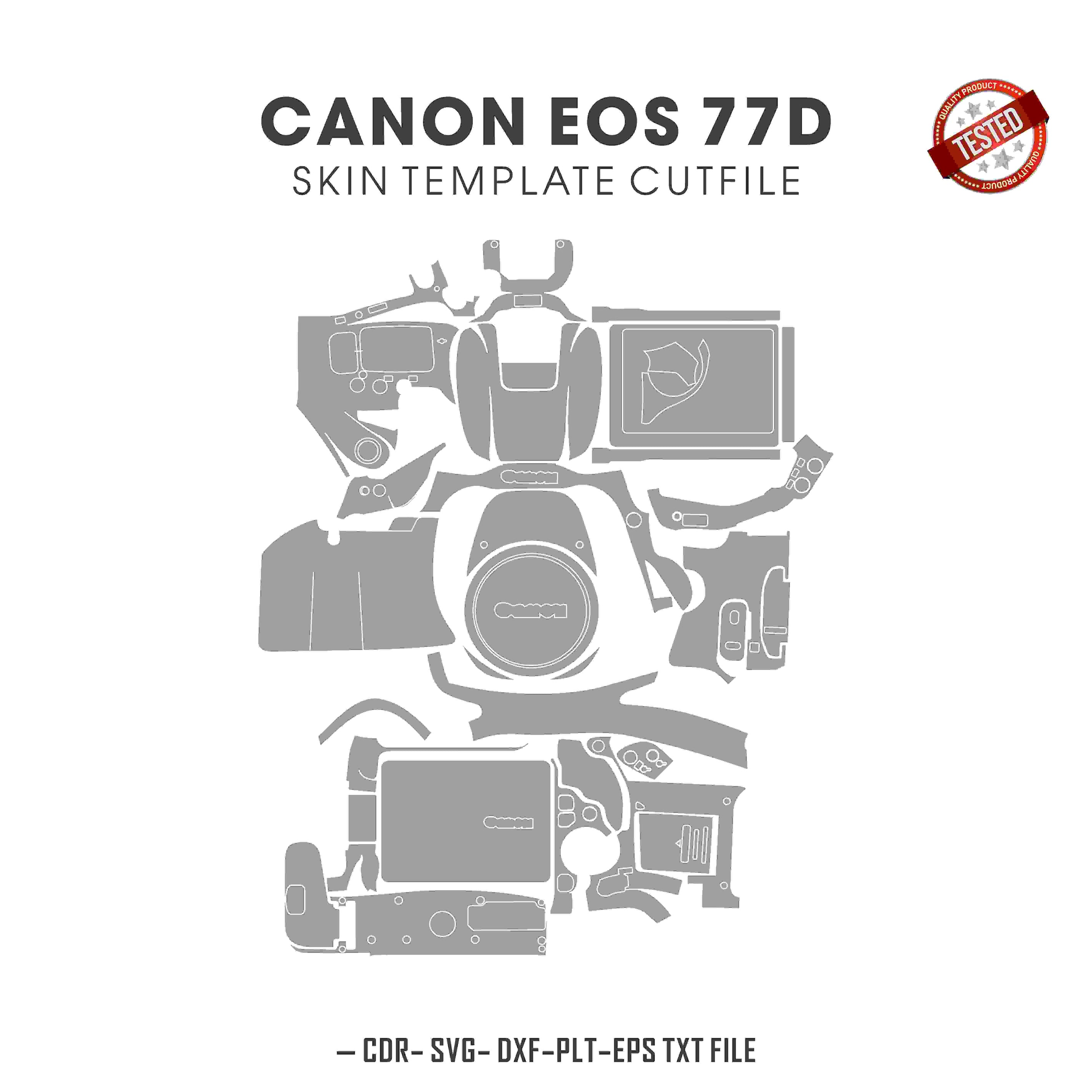 Canon EOS 77D Skin Template Vector Cut Files