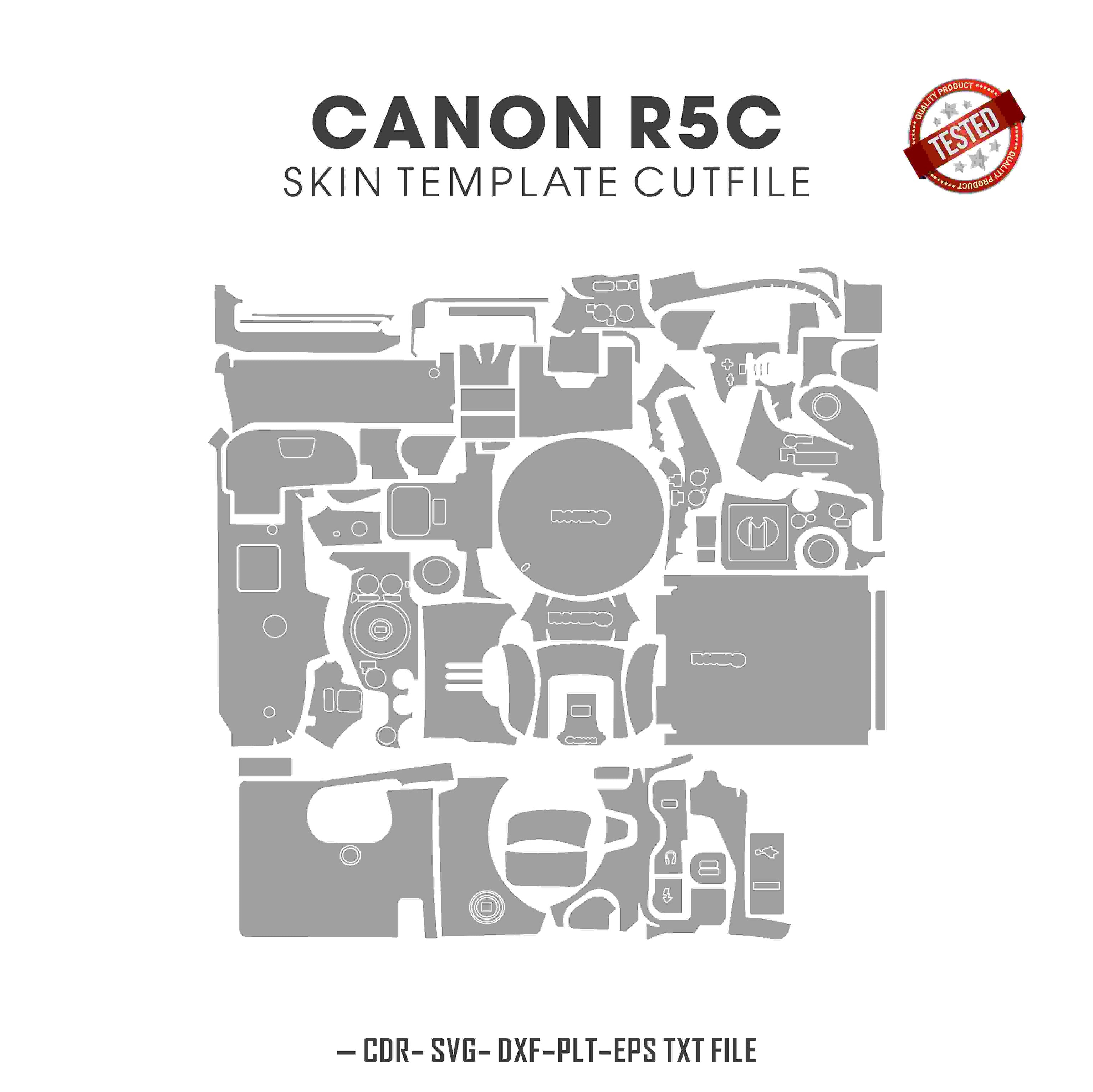 Canon EOS R5 C Skin Template Vector Cut Files