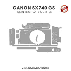Canon PowerShot SX740 HS Skin Template Vector Cut Files