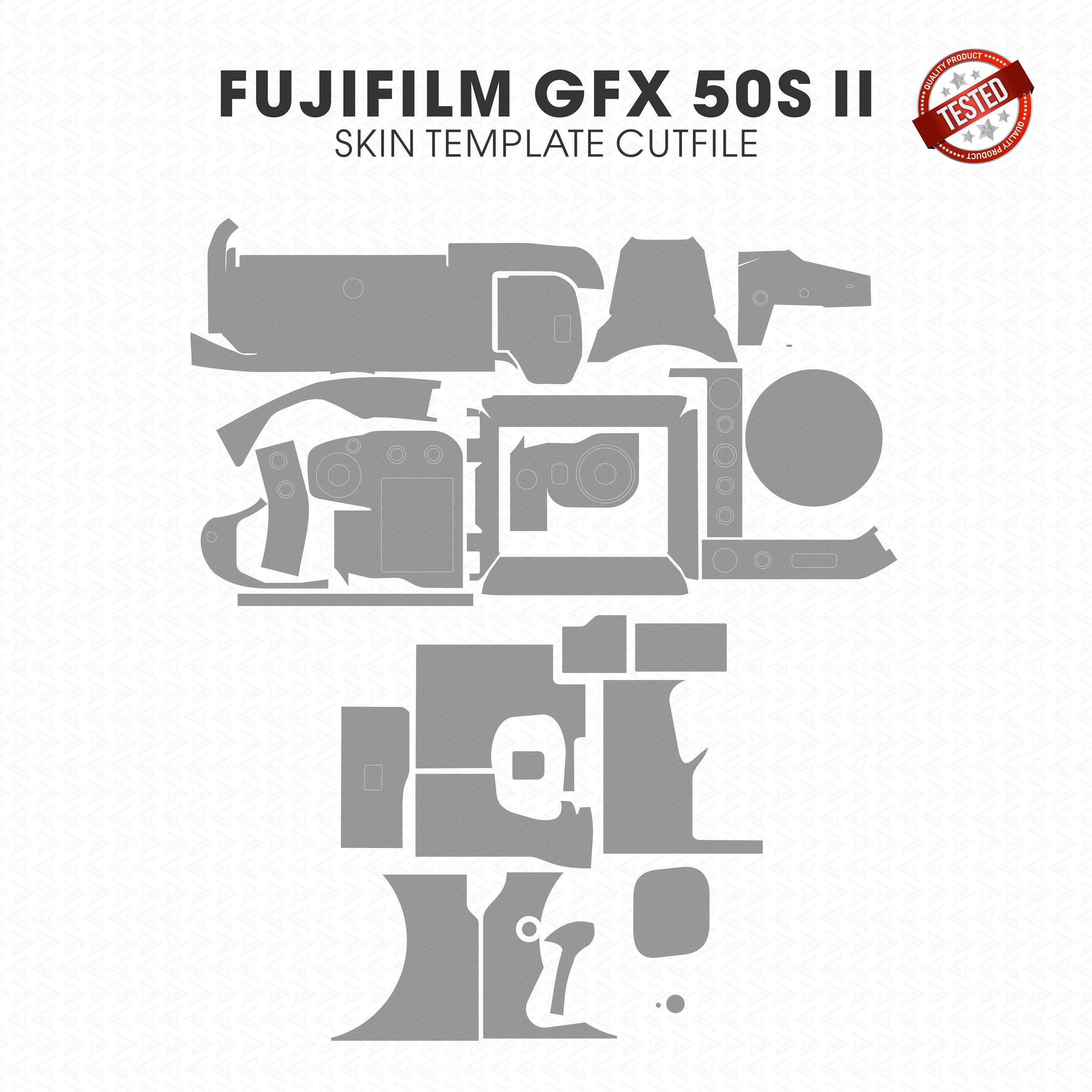 Fujifilm GFX 50S Mark II Skin Template Vector Cut File