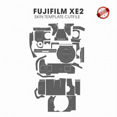 Fujifilm X-E2 Skin Template Vector Cut File PDF SVG PNG CDR