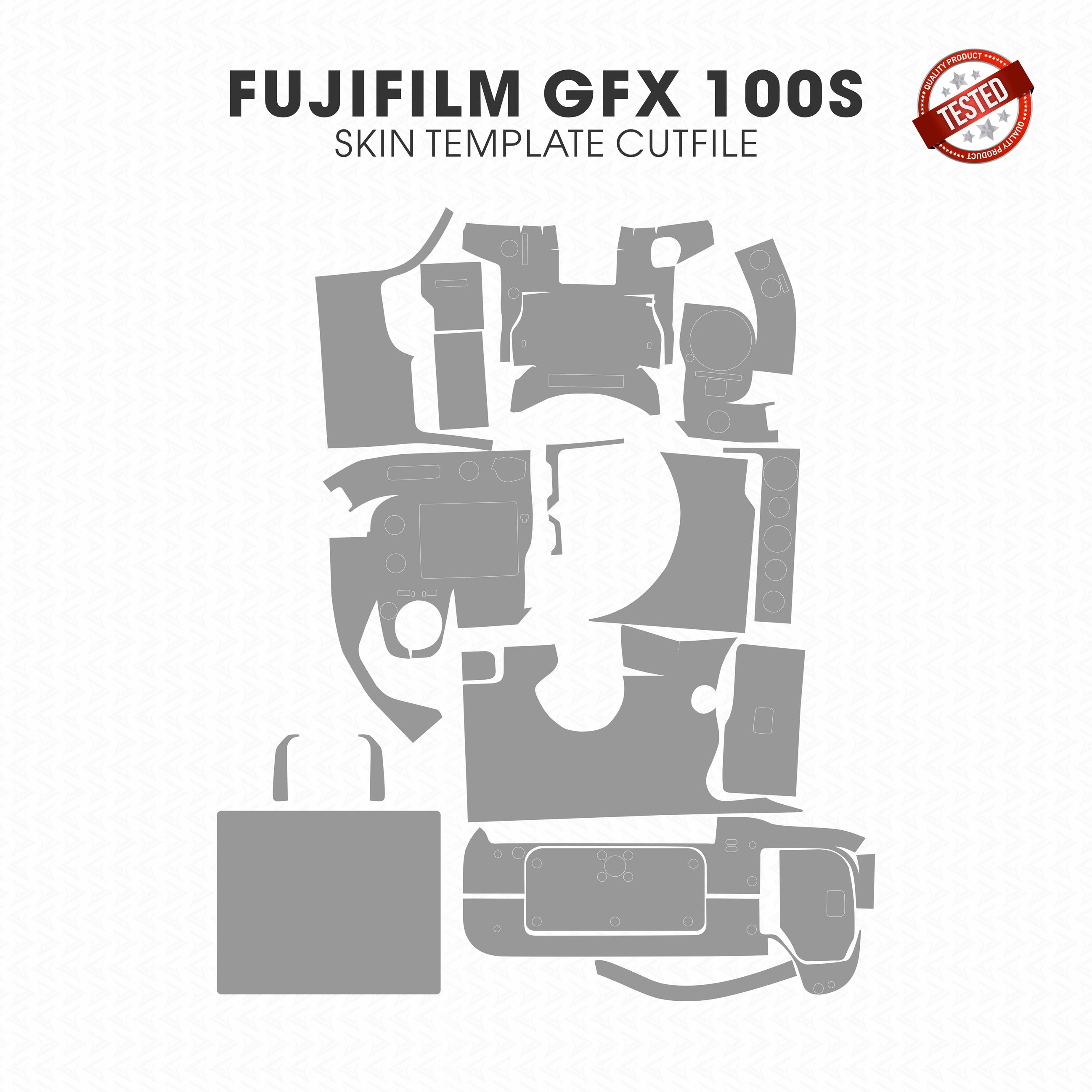 Fujifilm GFX 100S Skin Template Vector Cut File