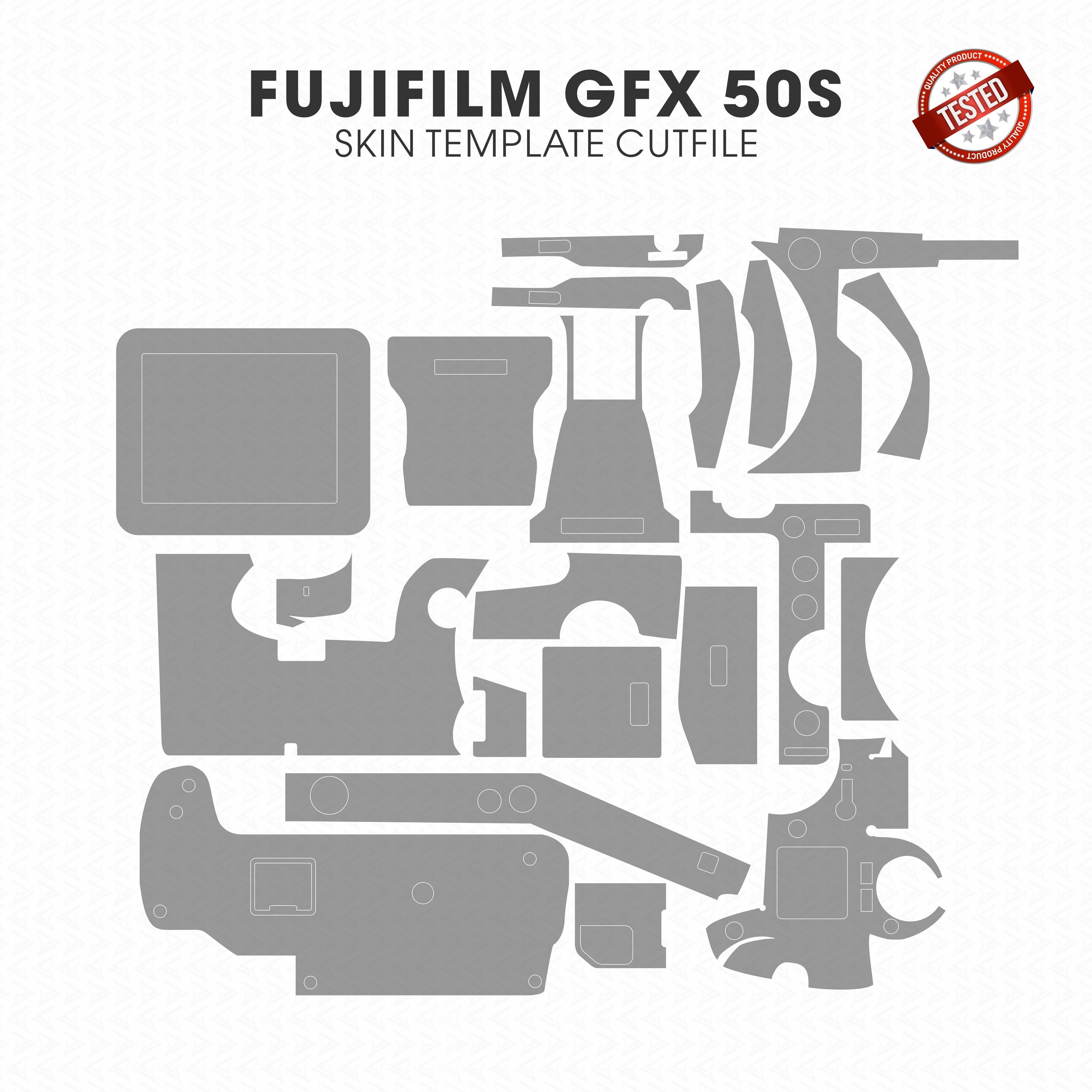 Fujifilm GFX 50S Skin Template Vector Cut File
