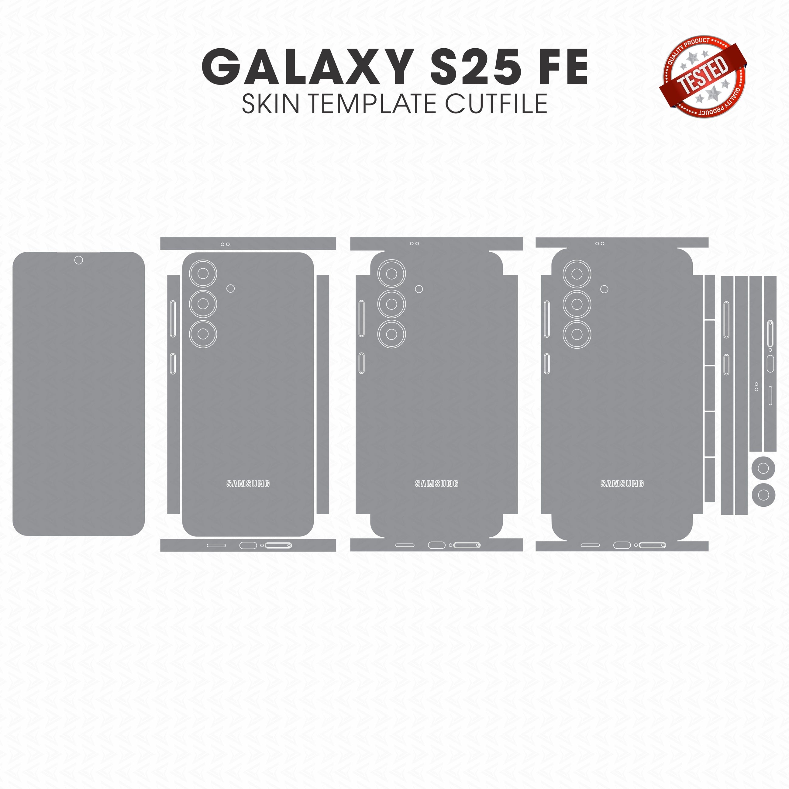 Samsung Galaxy S25 FE Skin Template Cutfile Vector PDF CDR SVG