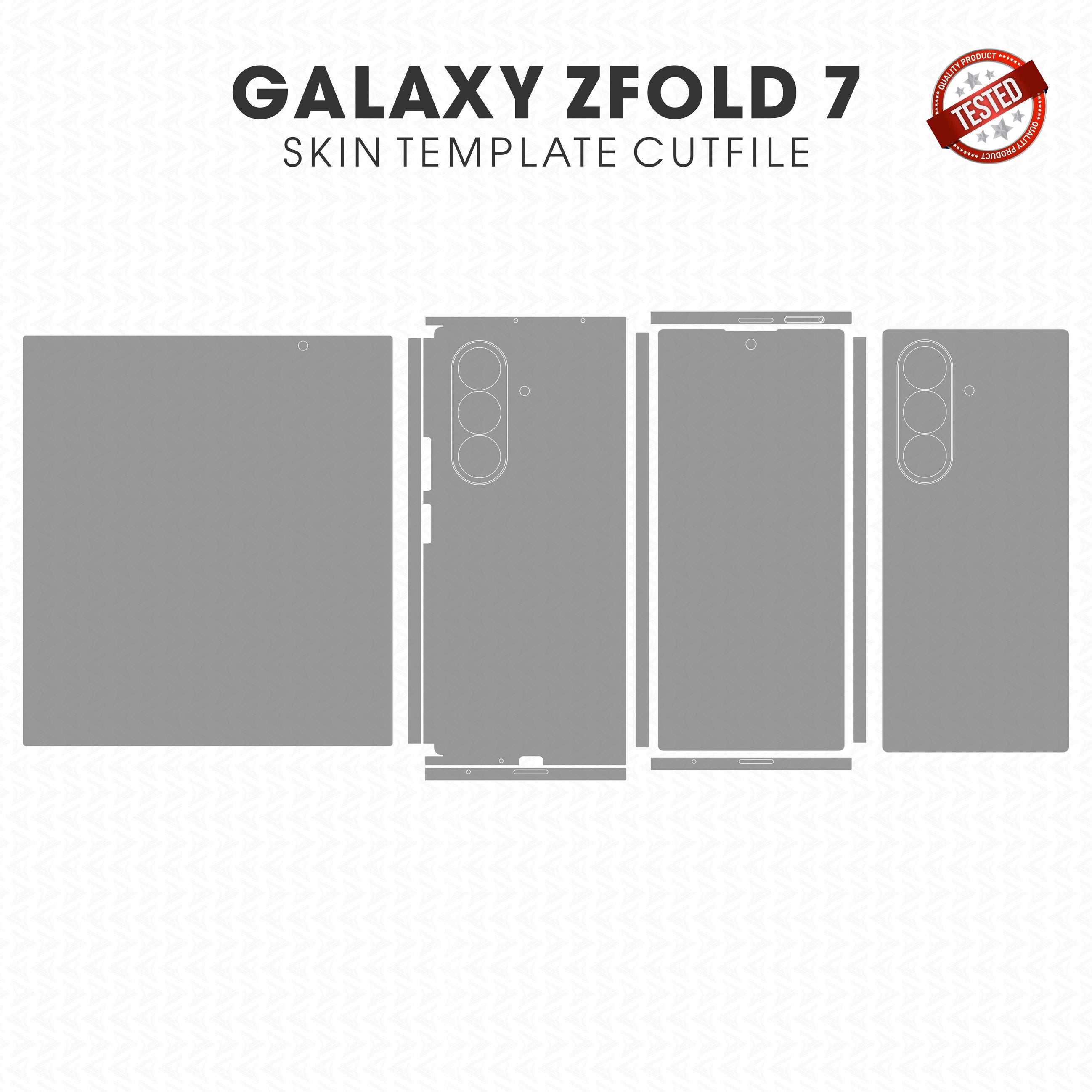 Samsung Galaxy Z Fold7 Skin Template Vector Cutfile PDF CDR SVG PNG