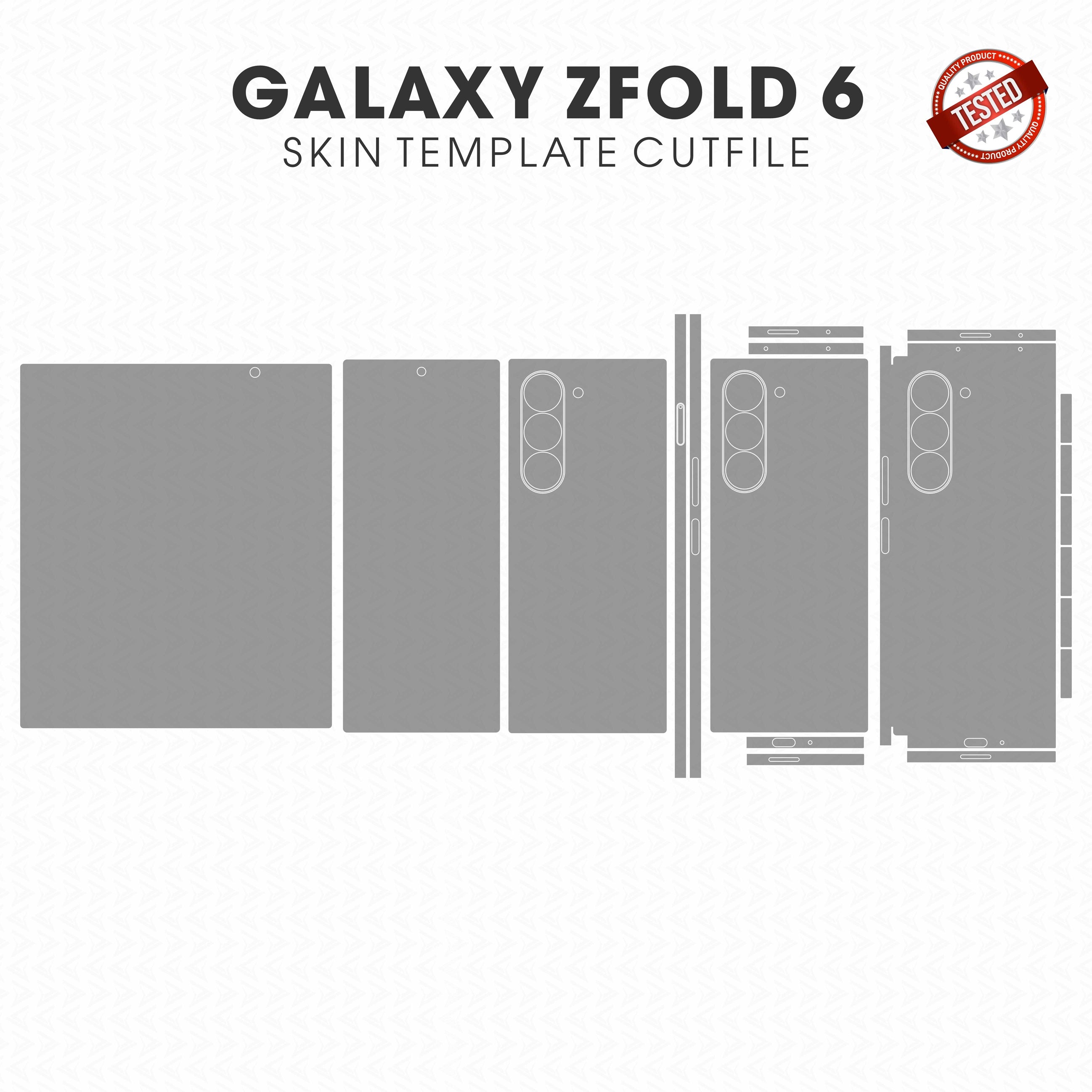 Samsung Galaxy Z Fold6 Skin Template Vector Cutfile PDF SVG CDR PNG