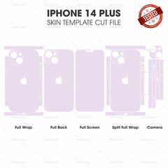 IPhone 14 Plus Skin Template Vector Cut File Bundle