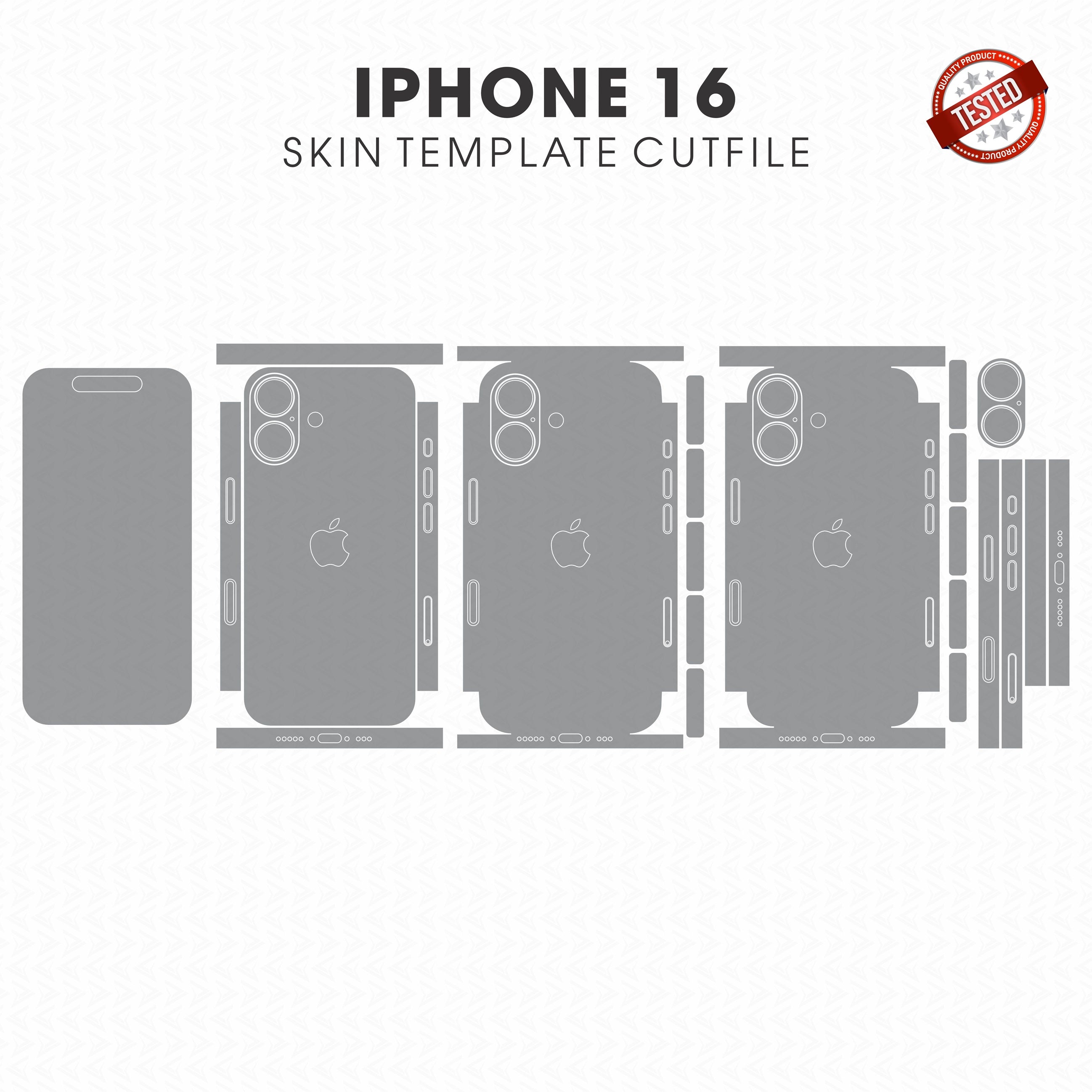 iPhone 17 Skin Template Die Cut File Vector