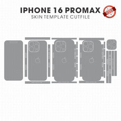 iPhone 16 Pro Max Skin Template Cut File Vector