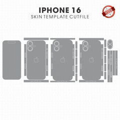 iPhone 17 Skin Template Die Cut File Vector