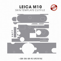 Leica M10 camera skin template vector cut file