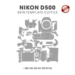 Nikon D500 Skin Template Vector Cut Files