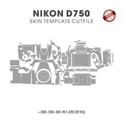 Nikon D750 Skin Template Vector Cut Files