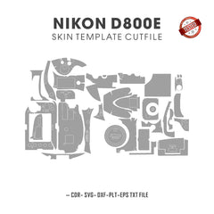 Nikon D800E Skin Template Vector Cut Files