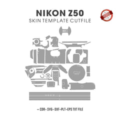Nikon Z50 Skin Template Vector Cut Files