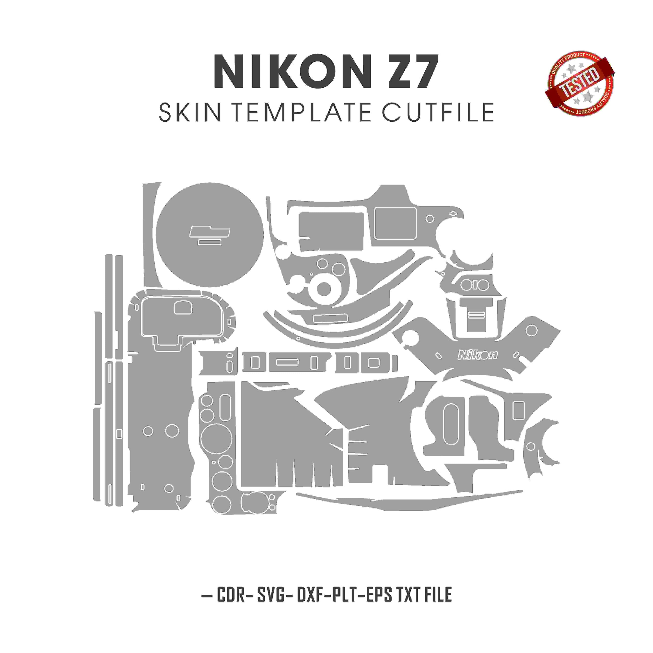 Nikon Z7 Skin Template Vector Cut Files