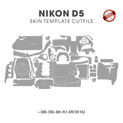 Nikon D5 Skin Template Vector Cut Files