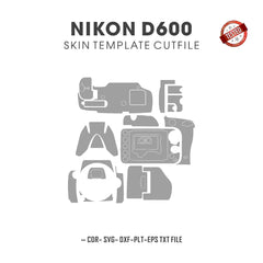 Nikon D600 Skin Template Vector Cut Files