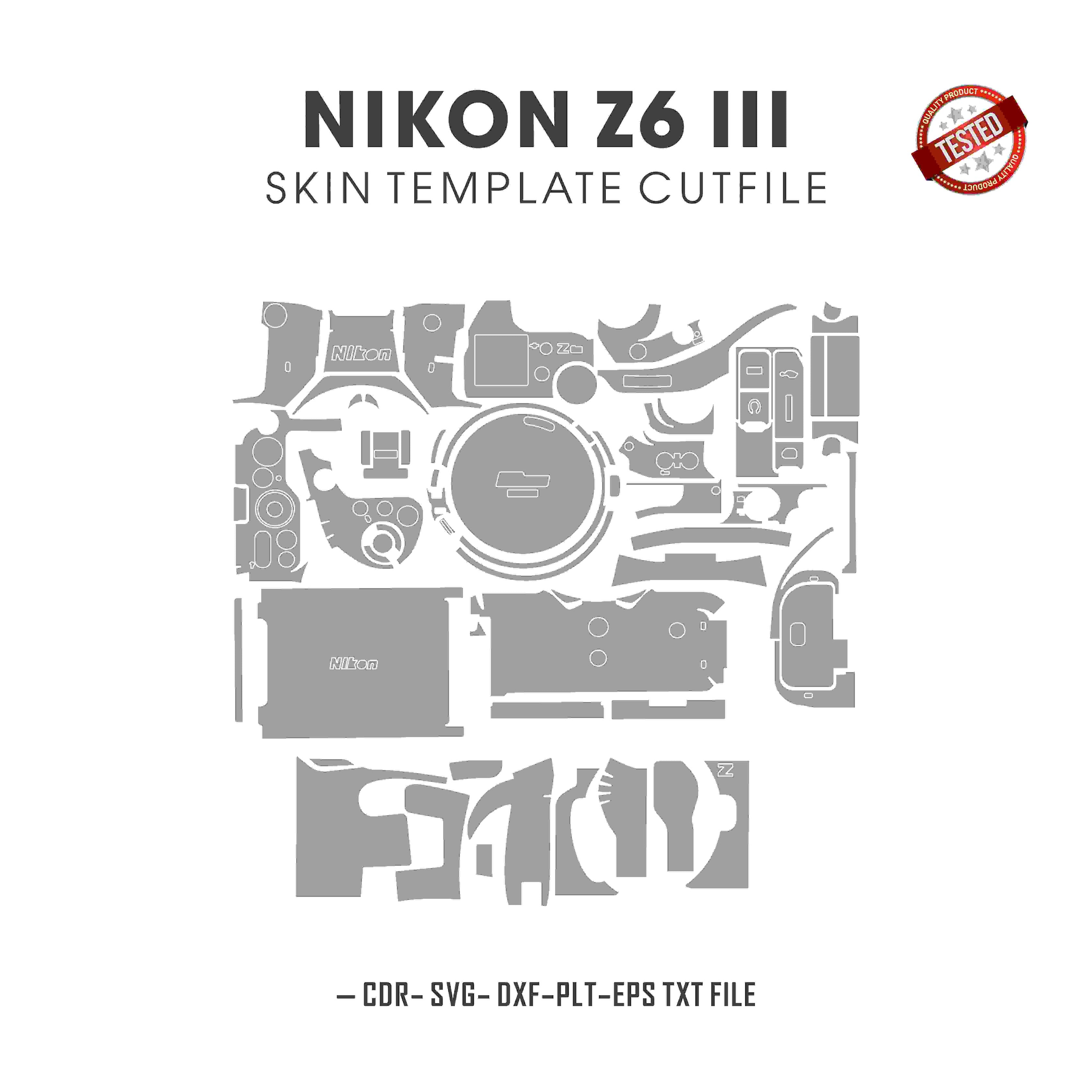 Nikon Z6 III (Z63) Skin Template Vector Cut Files