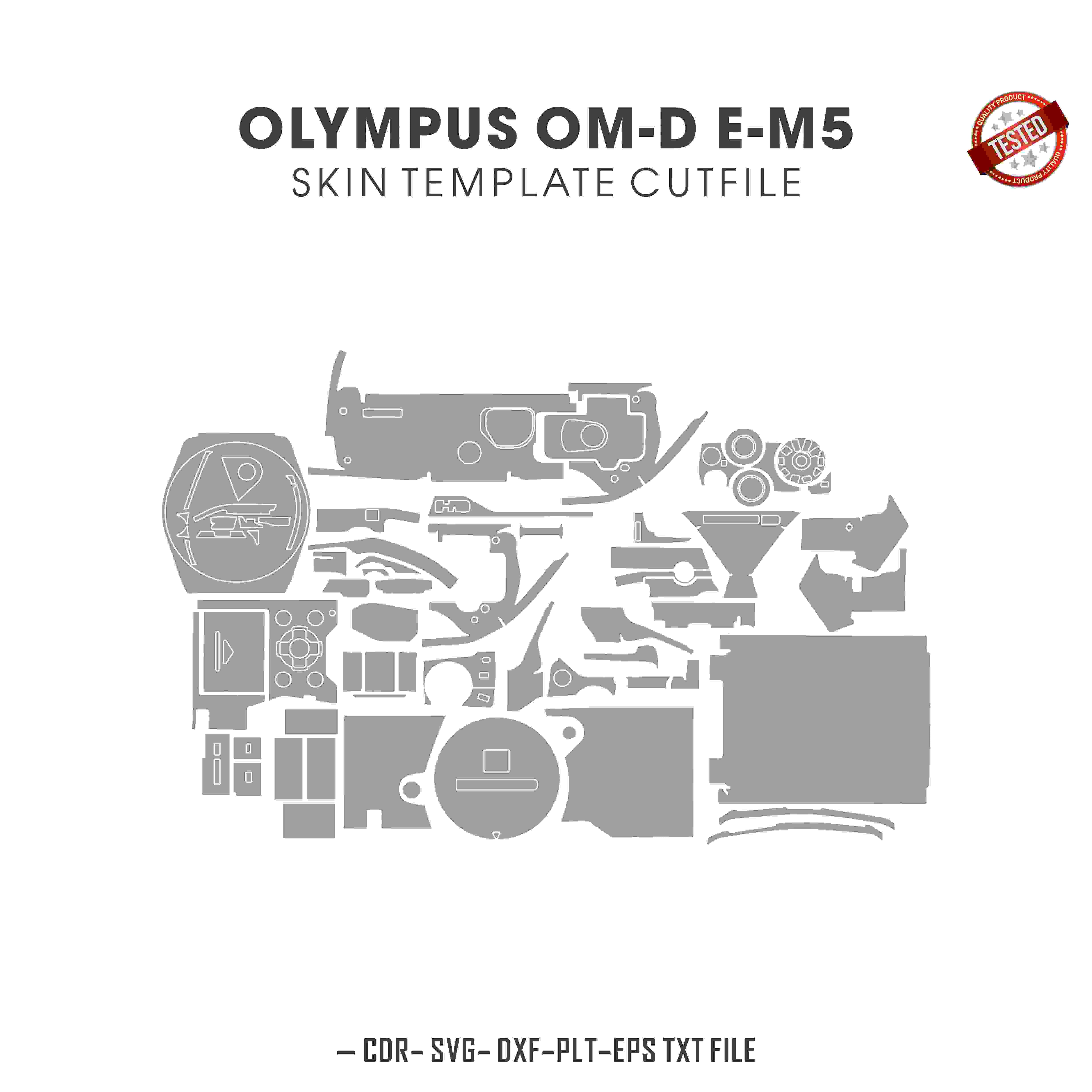 Olympus OM-D E-M5 Skin Template Vector Cut Files