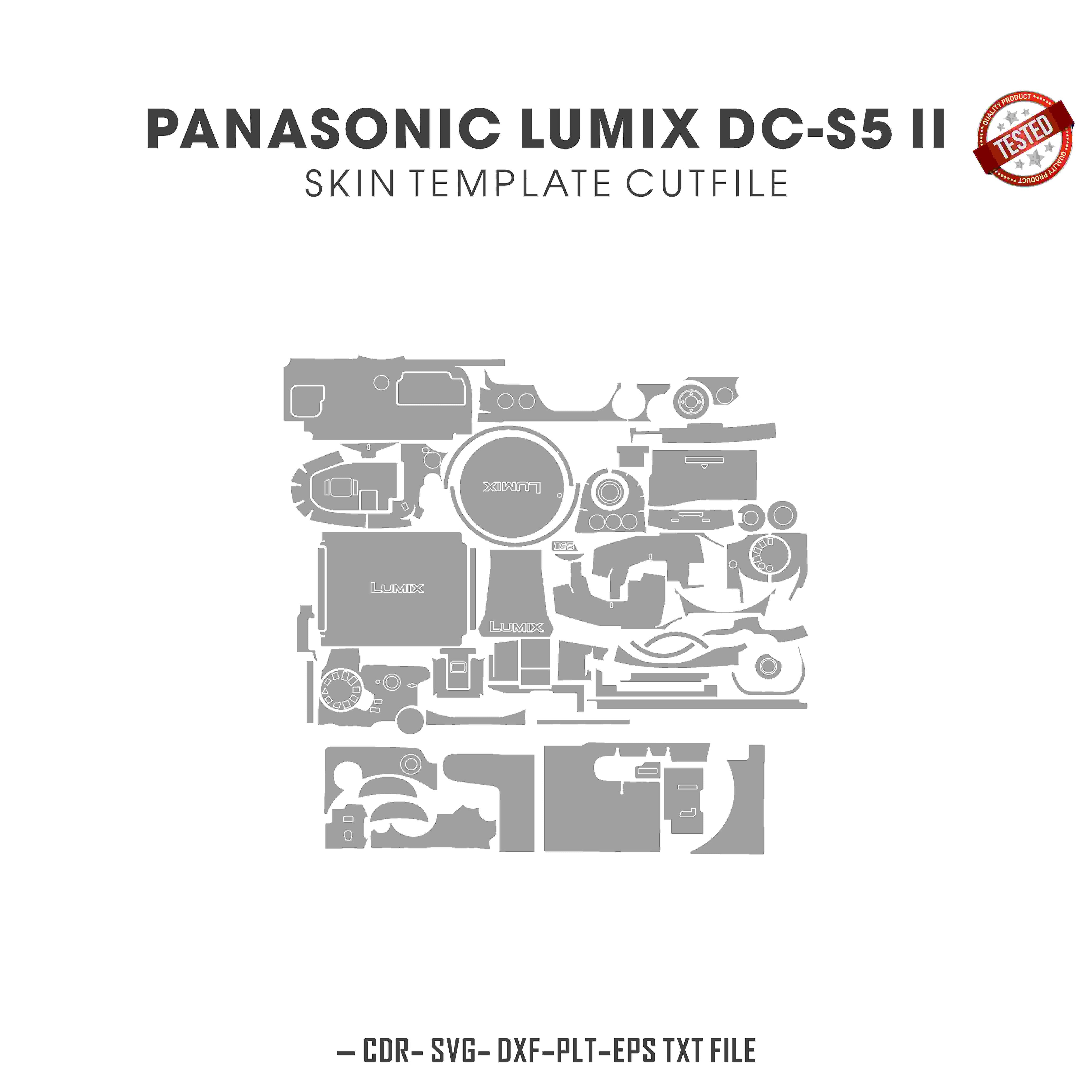 Panasonic Lumix DC-S5 II Skin Template Vector Cut Files