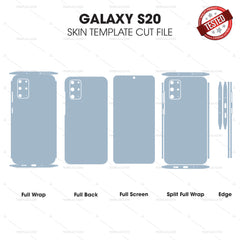 Samsung Galaxy S20 Skin Template Vector Cut File Bundle