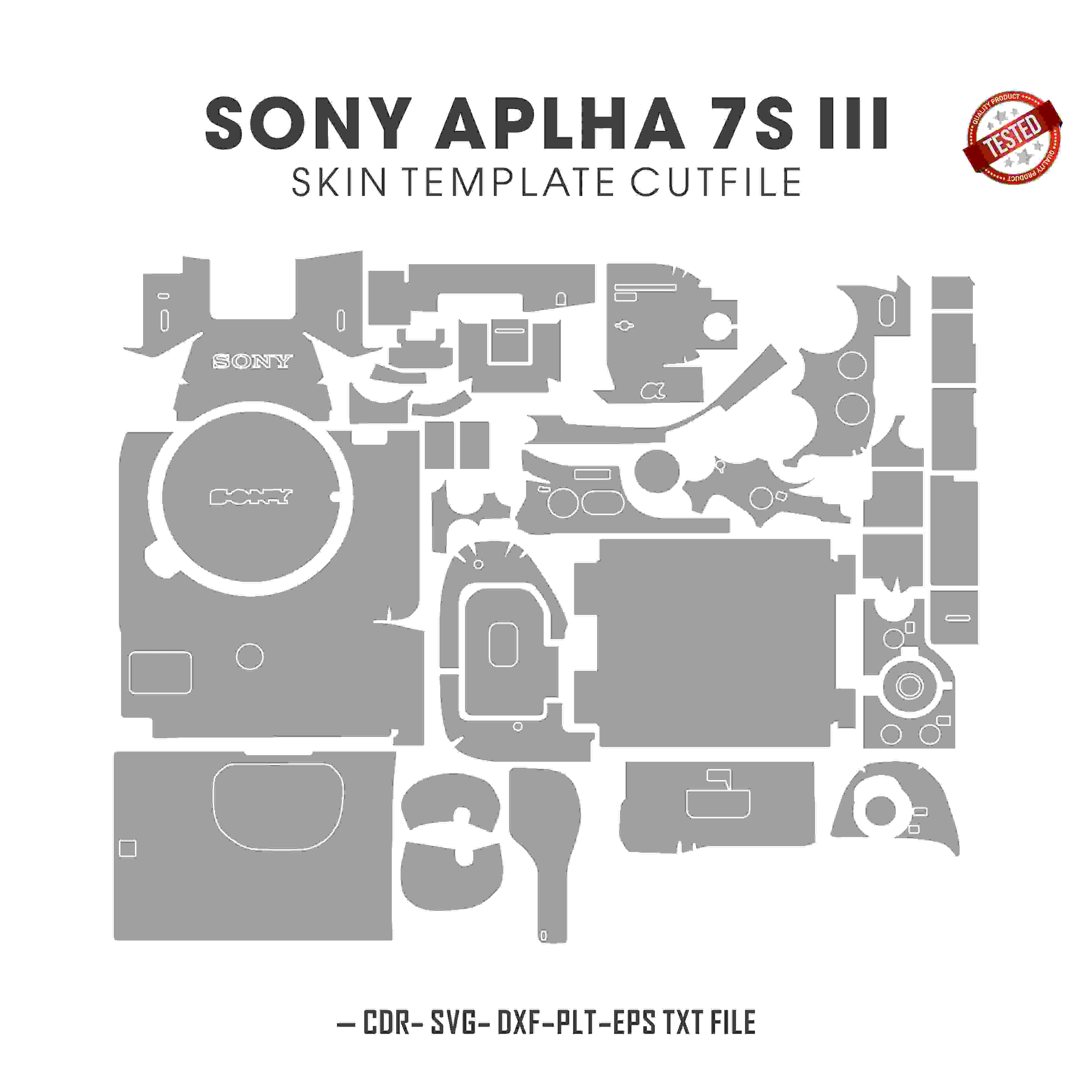 Sony Alpha 7S III (A7S3) Skin Template Vector Cut Files