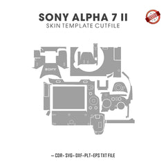Sony Alpha 7 II - A7 II - A72 Skin Template Vector Cut Files