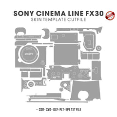Sony Cinema Line FX30 Skin Template Vector Cut Files