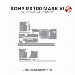 Sony Cyber-shot DSC-RX100 VI Skin Template Vector Cut Files