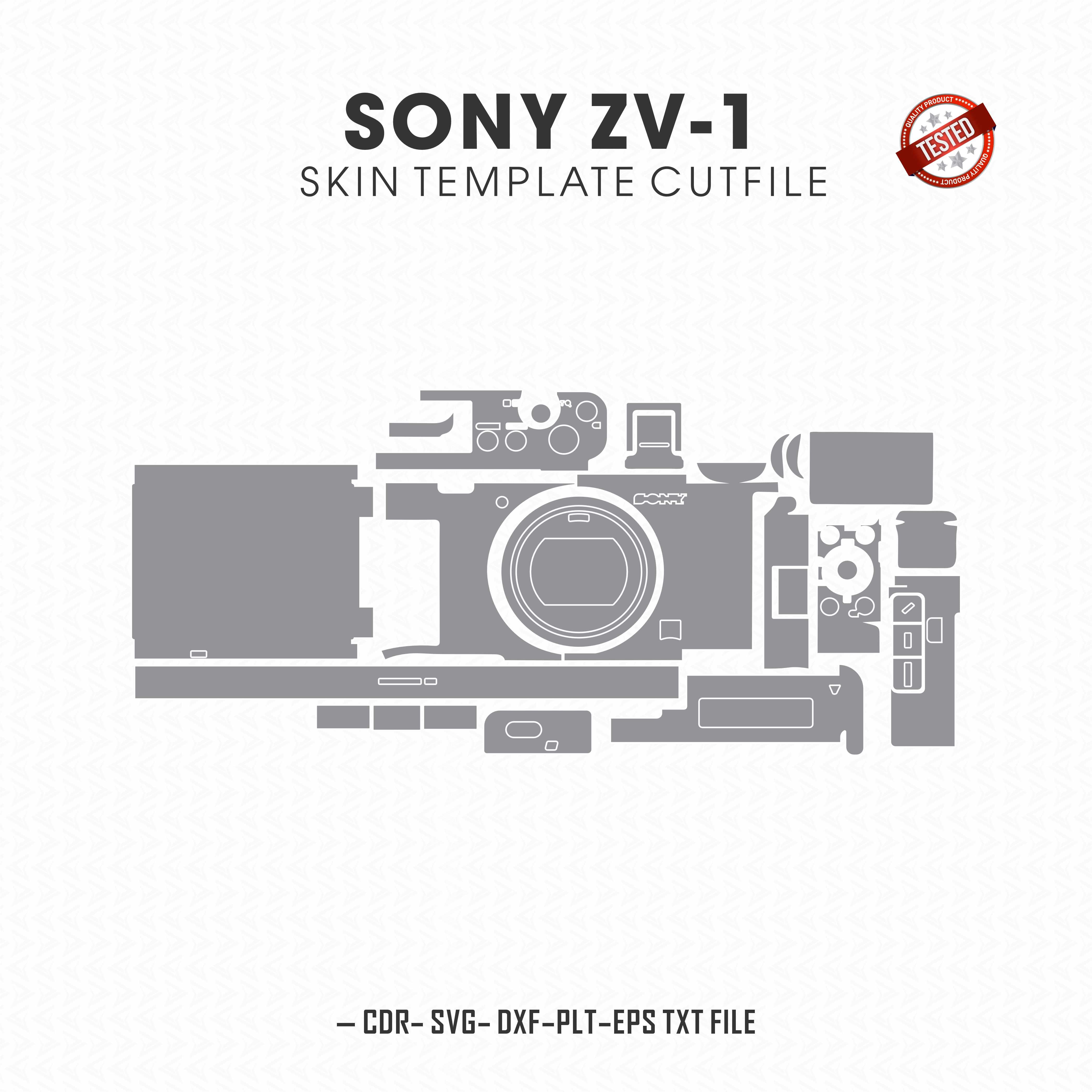 Sony ZV-1 Skin Template Vector Cut Files