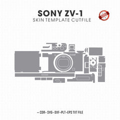 Sony ZV-1 Skin Template Vector Cut Files