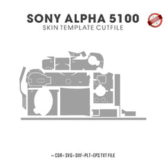 Sony Alpha 5100 (A5100) Skin Template Vector Cut Files