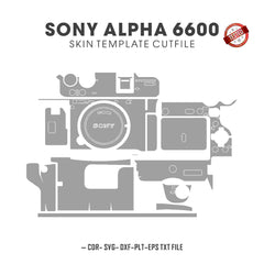 Sony Alpha 6600 (A6600) Skin Template Vector Cut Files