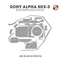 Sony Alpha NEX-3 Skin Template Vector Cut Files
