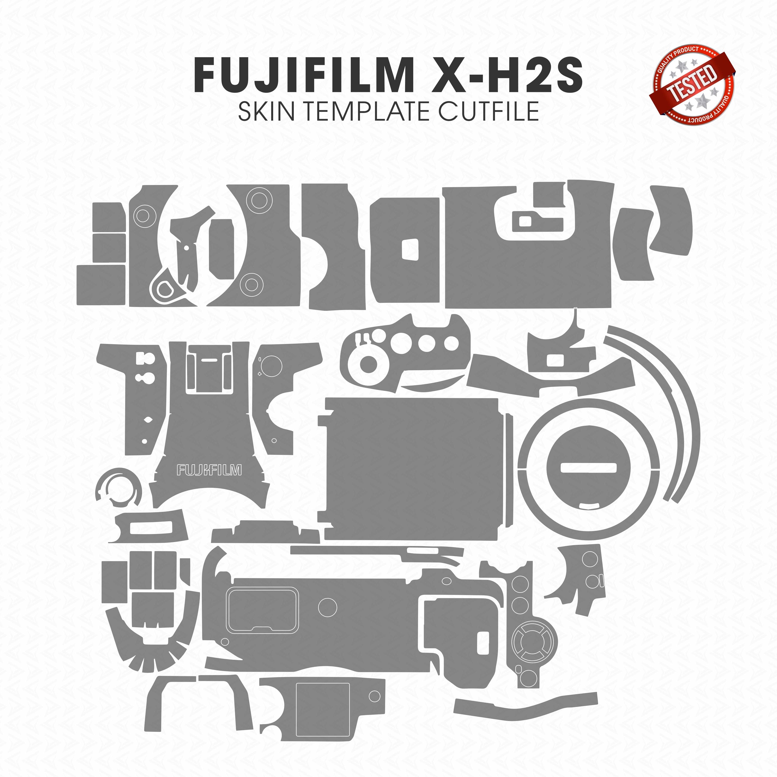 Fujifilm X-H2S Skin Template Vector Cut File PDF SVG CDR PNG