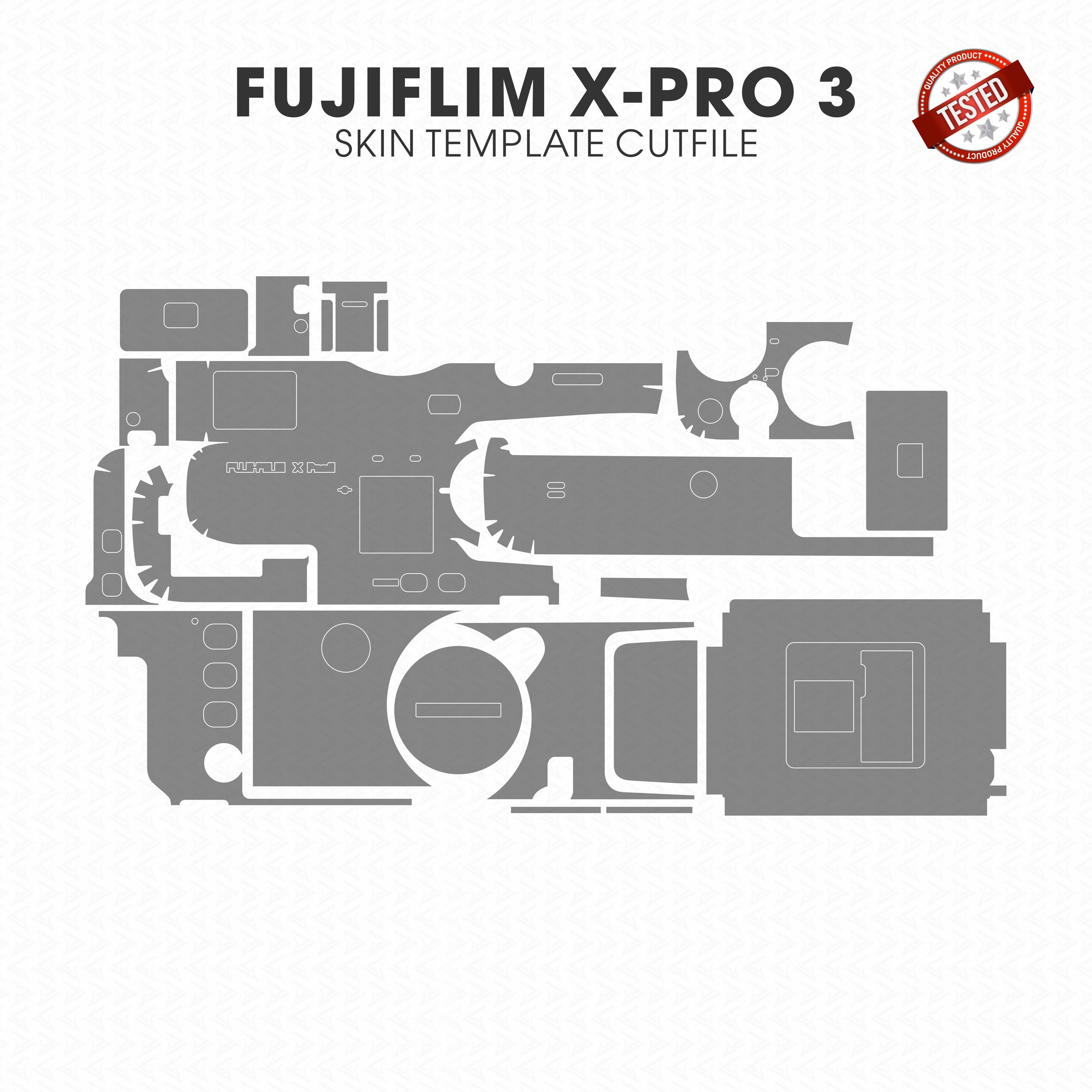 Fujifilm X-Pro 3 Skin Template Vector Cut File PDF SVG PNG DXF