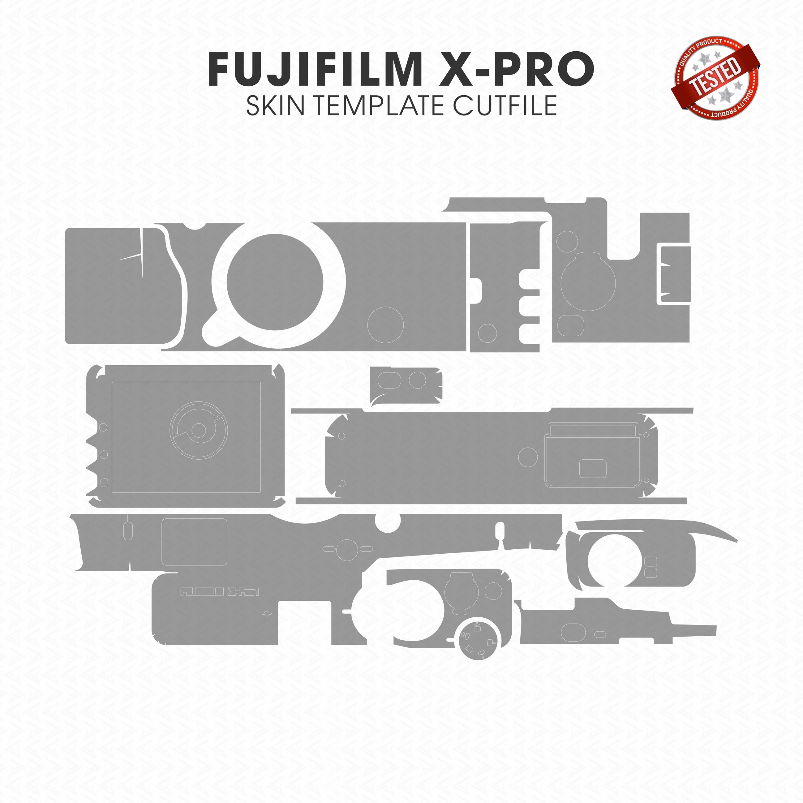 Fujifilm X-Pro Skin Template Vector Cut File SVG PDF PNG DXF