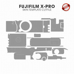 Fujifilm X-Pro Skin Template Vector Cut File SVG PDF PNG DXF