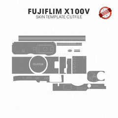 Fujifilm X-100V Skin Template Vector Cut File